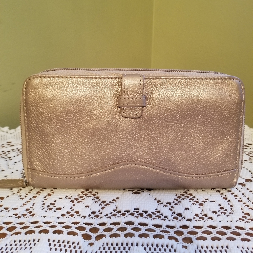Tignanello Gold Metallic Wallet